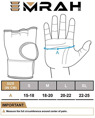 EMRAH PRO Training Boxing Inner Gloves Hand Wraps MMA Wraps Mitts - X (Blue, Medium)