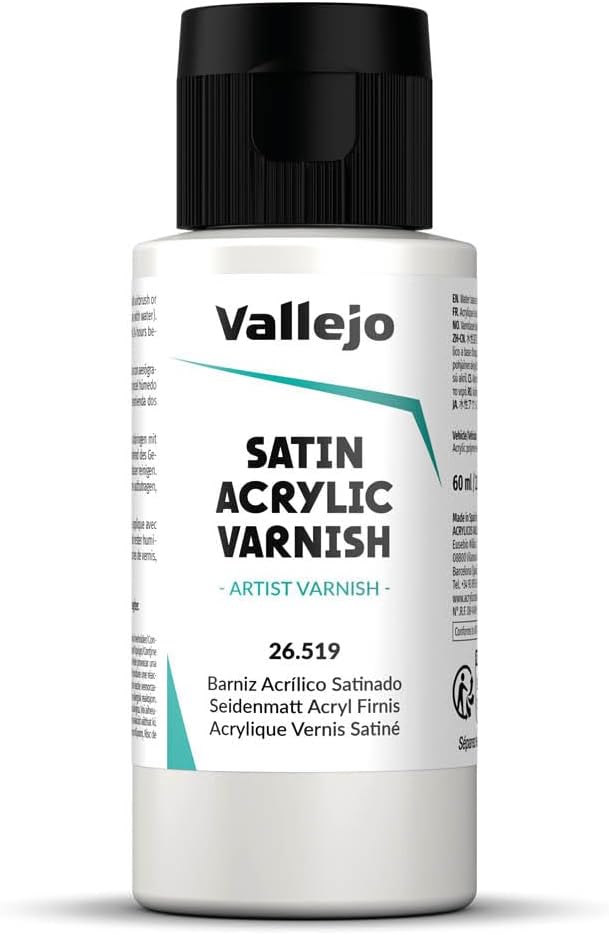 Vallejo Model Color Satin Liquid Varnish 60 ml Waterbased Acrylic Paints