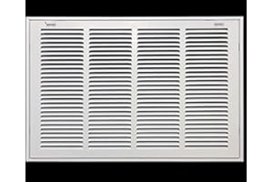 HVAC Premium 22 x 18 Duct Opening Steel Return Air Filter Grille, for 1-inch Filter, Removable Door, Flat Stamped HVAC Vent Cover Grille, Outer Dimensions 24.5 x 20.5