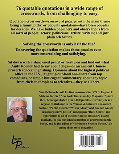Great Quotes 76 Brand New Crossword Puzzles By Bellotto Jr Sam Amazon Ae