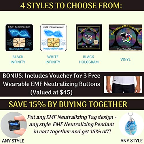 Cell Phone EMF Protection Radiation Neutralizers + Free $45 Voucher for 3 EMF Radiation Neutralizer Buttons - Slim Design - Proudly 100% USA Made - 10 or 20 Pack - Developed by Dr. Valerie Nelson - Thumbnail 4