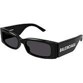 Balenciaga Grey Rectangular Ladies Sunglasses BB0260S 001 56