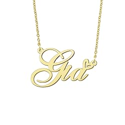 BYBWBL Gia Name Pendant Necklace 18k Gold Plated