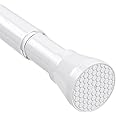Tension Curtain Rod Tension Rods for Windows 28 to 48 Inch Curtain Rods No Drilling White Tension Rod Small Shower Rod Spring Rod Adjustable Curtain Rod Short Shower Tension Rods for Closet, Doorway