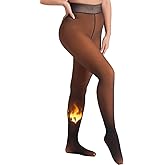 MERYLURE Fleece Lined Tights Women Fake Translucent Winter Warm Thick Pantyhose Thermal Sheer Leggings for All Skin Tone