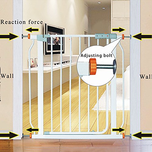Anpatio 4pcs Adjustment Pressure Mounted Baby Gates Threaded Spindle Rods Extra Long Replacement Screws Rod Adapter Bolts Hardware Fit Walk Thru Gate Accessories for Baby Pet Dog 10MM/0.4" - Thumbnail 4