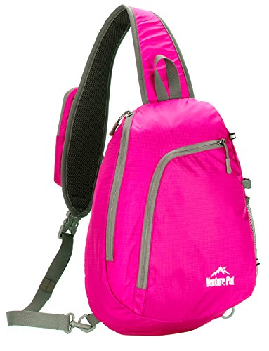 Venture Pal Sling Shoulder Crossbody Bag Lightweight Hiking Outdoor Travel Backpack Daypacks (Fuchsia)