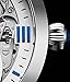 Stührling Original Automatic Watch for Men Skeleton Watch Dial, Dual Time, AM/PM Sun Moon, Leather Band, 571 Mens Watches Series