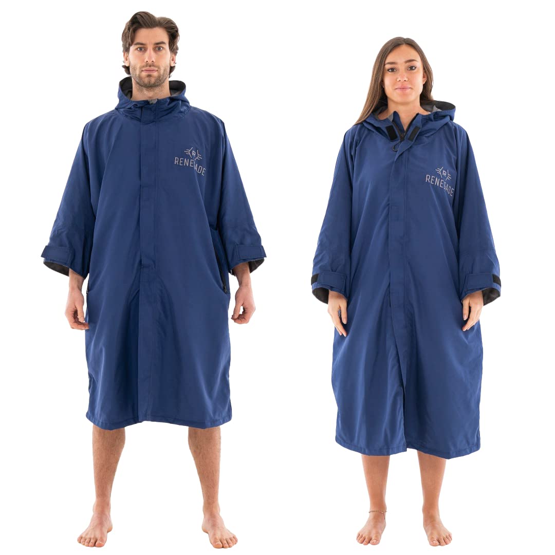 RENEGADE 'Polar' Adult Changing Robe. Surf/Swim/Beach. Waterproof Microfiber Poncho with Hood