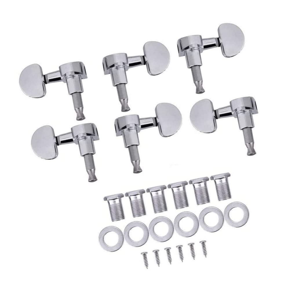 Guitar Tuning Peg 3L+ 3R Locking String Tuning Key Pegs Tuners Set Replacement Electric Acoustic Guitars