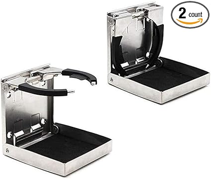 Stainless Steel Sport Folding Drink Cup Holder Marine//Boat//Car Can Adjustable