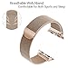 Seoaura Compatible Apple Watch Band 42mm 44mm, Stainless Steel Milanese Loop Replacement Strap with Magnetic Closure iWatch Series 4 3 2 1 Sports (Vintage Gold, 42mm/44mm)