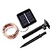 Icicle Starry Solar String Lights, 26 ft 120 LED Waterproof Fairy Copper Wire Lights for Christmas, Patio, Lawn, Garden, Wedding, Party and Valentines's Decorations (Warm white)