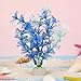 Jocestyle Simulation Plastic Water Grass Fake Plants Snowflake Aquarium Decor (Blue)thumb 2