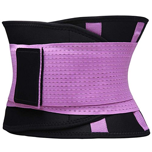 Waist Trainer Belt Waist Cincher Trimmer Slimming Body Shaper Belts Sport Girdle for Women (Medium, Purple2)