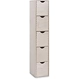 Organizer Utensili Cassettiera Zeller 6 Cassetti Legno Beige - 28x20x27.5 Cm Per Organizzazione Cassettiera Salvaspazio