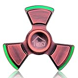 Fancy Home Anti-Anxiety Quiet Tri Fidget Hand Spinner EDC Toy for Relief from ADD ADHD, Anxiety and Boredom,Ceramic Bearing Last 5-8 Minutes Glow in the Dark Retro Copper
