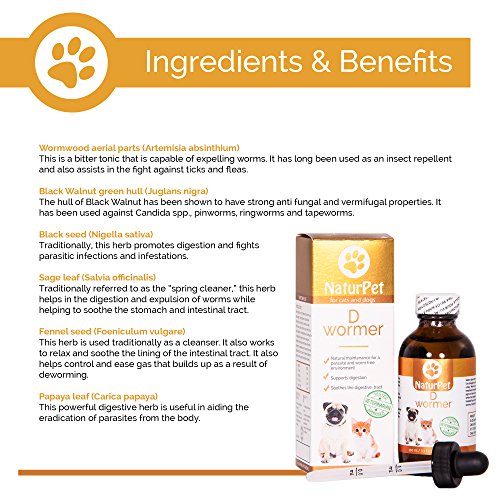 Naturpet D Wormer 100 Natural, Safe, & Effective Dewormer for Dogs