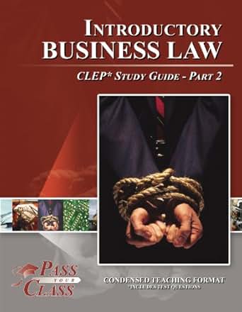 Amazon Com Introductory Business Law Clep Test Study