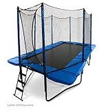 JumpSport 10'x17' StagedBounce | Includes Rectangular Trampoline, Safety Enclosure, and 108 High Performance Springs | Exclusive Spring Technology for Performance and Safety