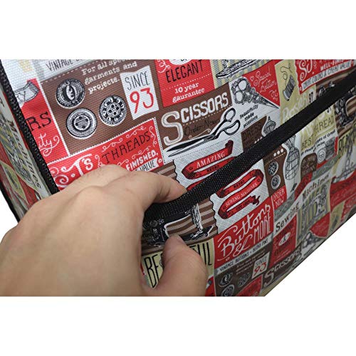 Sewing Machine Cover,Sewing Machine Cover and Carrying Case, Dust Cover Protector That Fits Most Standard Brother & Singer Machines, Collapsible with Storage Pocket TFC490