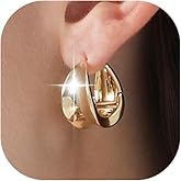 Ritach Gold Chain Earrings for Women Trendy Dainty 925 Sterling Silver Post 14k Gold Plated Chain Tassel Dangle Hoop Earrings for Gifts