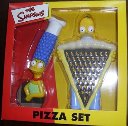 The Simpsons Pizza Set Marge Pizza Cutter And Homer Cheese Grater Amazon Co Uk Kitchen Home