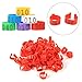 Leg Bands Rings for Poultry Chickens Ducks Goose 6 Colors 100PCS/Bag 16MM 001-100 Numbered Plastic (yellow)