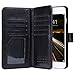 ULAK Designed for iPhone SE Case 2022 (3rd Gen) / iPhone SE Case 2020 (2nd Gen) / iPhone 7 Case/iPhone 8 Case, Luxury PU Leather Wallet Phone Case with Card Holder Flip Kickstand Cover - Black