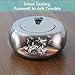 Ashtray, Newness Stainless Steel Modern Tabletop Ashtray with Lid, Cigarette Ashtray for Indoor or Outdoor Use, Ash Holder for Smokers, Desktop Smoking Ash Tray for Home, Silver, Large Size