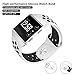 VODKE for Fitbit Ionic Bands, Soft Silicone Replacement Sports Watch Bands/Strap/Bracelet/Wristband Accessory for Fitbit Ionic Men Women Small (White+Black)