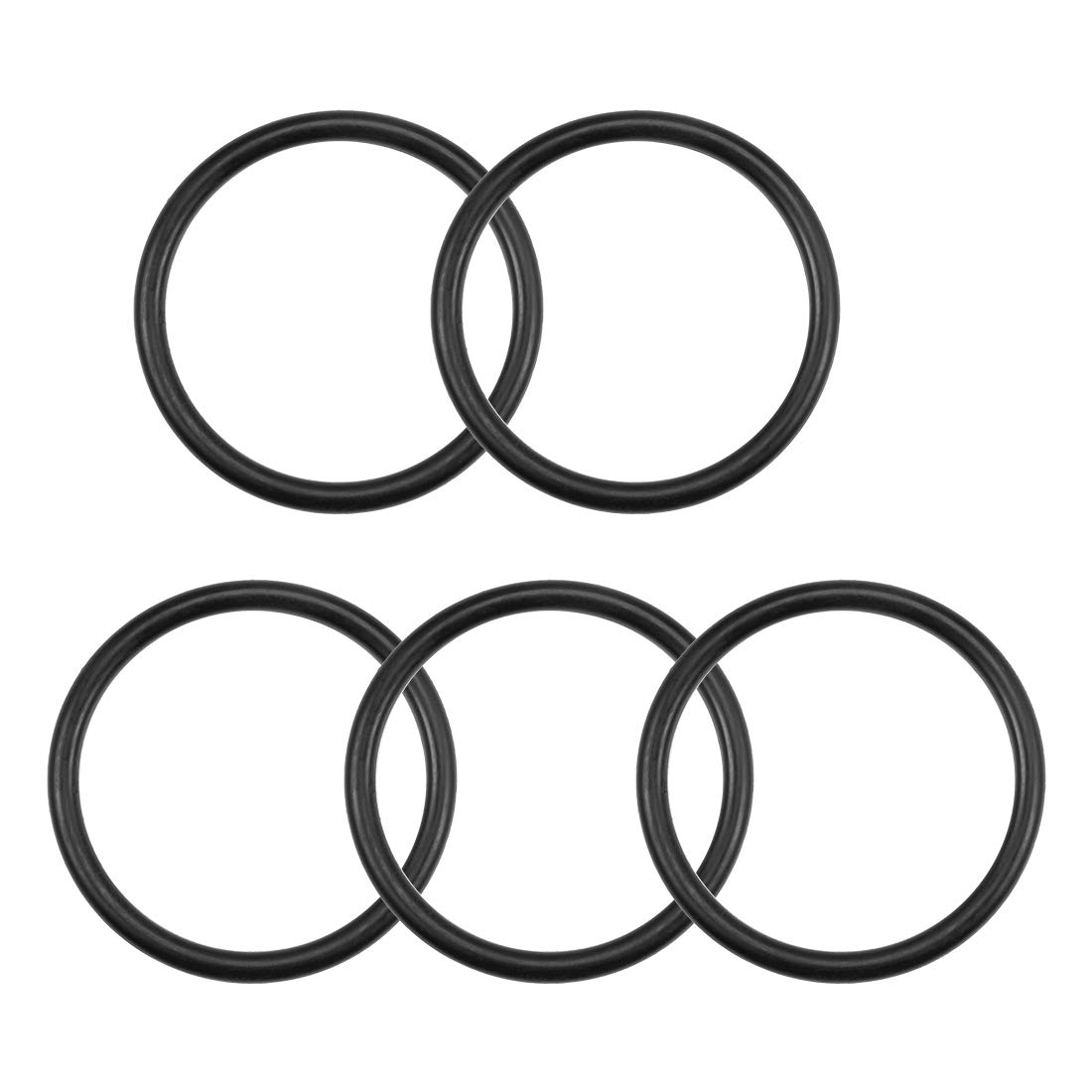 sourcing map Nitrile Rubber O-Rings 73mm OD 61.6mm ID 5.7mm Width, Metric Nitrile Rubber Sealing Gasket, Pack of 5