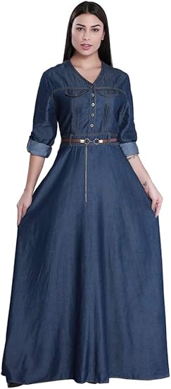 denim maxi dress amazon