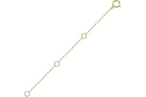 LULAU 14K Solid Gold Necklace Extender Real 14K Bracelet Extender 2 3 4 Inch Durable Adjustable Chain Gold Anklets Extension for Women 2" 3" 4" (14K Yellow Gold-3 Inch)
