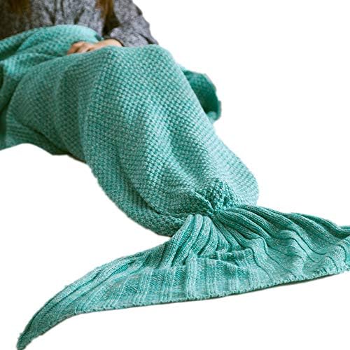 Enipate ブランケット ひざ掛け マーメイドブランケット お昼寝毛布 防寒対策 可愛い 人魚コスチューム Sns映え 人魚姫毛布 柔らかい肌触り 特売