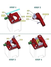 [Versión actualizada] YOTINO CR 10 extrusor de reemplazo, todos los extrusores de impresora 3D de metal MK8 para Creality Ender 3, Ender 3 Pro, Ender 3X, CR 10, CR 10S, CR 10 S4, CR 10 S5