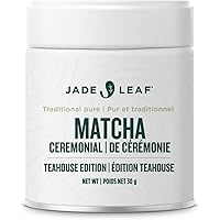 Jade Leaf Matcha Organic Ceremonial Grade Premium First Harvest Teahouse Edition - Traditional Pure Authentic Japanese Origin