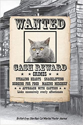 Amazon Com British Gray Shorthair Cat Wanted Poster Journal