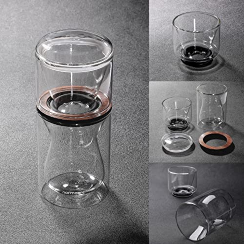 Normcore Pourover Coffee Maker Kit Includes Double Wall Glass Coffee