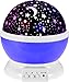 IREALIST 4 LED Night Lighting Lamp Romantic Rotating Star Projector Lamp for Christmas, Rotation Night Projection for Children Kids Bedroom (Purple)