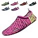 CIOR Women Men's Quick-Dry Water Sports Aqua Swimming Shoes Socks with Holey Ventilation KPU Outsole,SYY13,pink,L