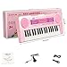 aPerfectLife Kids Keyboard Piano, 37 Keys Chargable Multifunction Mini Piano Keyboard Toys for Over 3 Year Old Girls with Microphone (Pink)