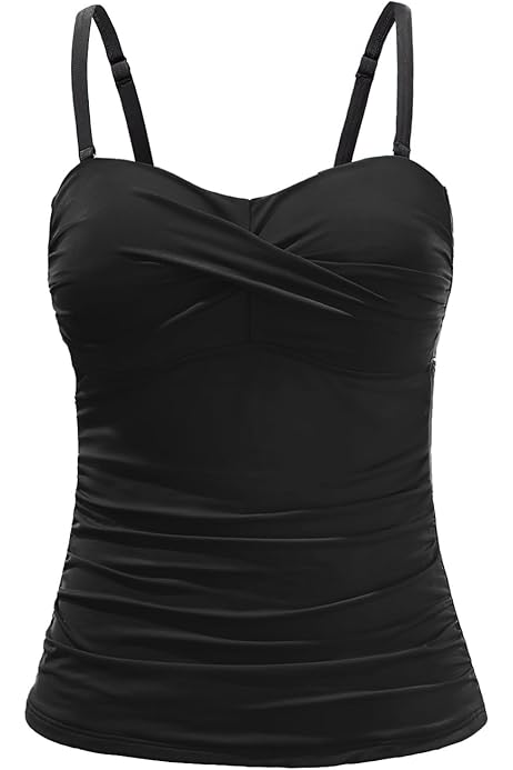 Plus Size Swimsuit Catalina Women's Twist Front Bandeau Tankini