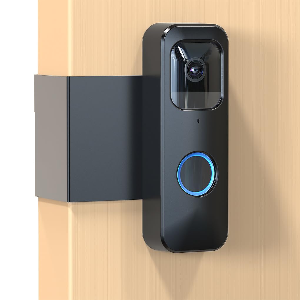 Photo 1 of Blink Doorbell Mount, Anti-Theft Blink Video Doorbell Door Mount Bracket No Drilling, Not Block Doorbell Motion Sensor, Easy to Install, Fit for Blink Doorbell Camera (Black)