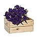 ALEKO F18HRPR Artificial 14.5 Inch 18 Heads Silk Purple Rose Flower Bouquet