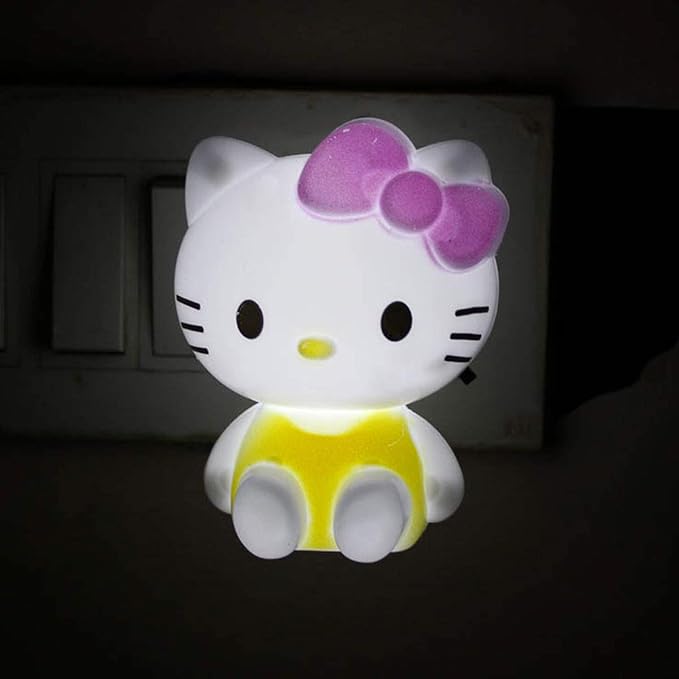 Abee Plastic LED Plug-in Wall Cartoon Design Night Lamp (Yellow)