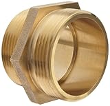 Moon 358-2562521 Brass Fire Hose Adapter, Nipple, 2-1/2
