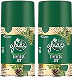 Glade Automatic Spray Refill - Holiday Collection 2016 - Sparkling Spruce - Timeless Joy - Net Wt. 6.2 OZ (175 g) Per Can - Pack of 2