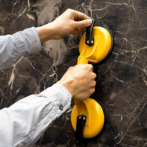 Q-cup Premium Quality Heavy Duty Aluminum Suction Cup Plate Double Lever Professional Tile Glass Puller/Lifter/Gripper