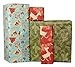 K-Kraft Vintage Prints Christmas Kraft Wrapping Paper Sets - 112.5 Square feet per Set (Mistletoe-Reindeer-SodaShoppe)